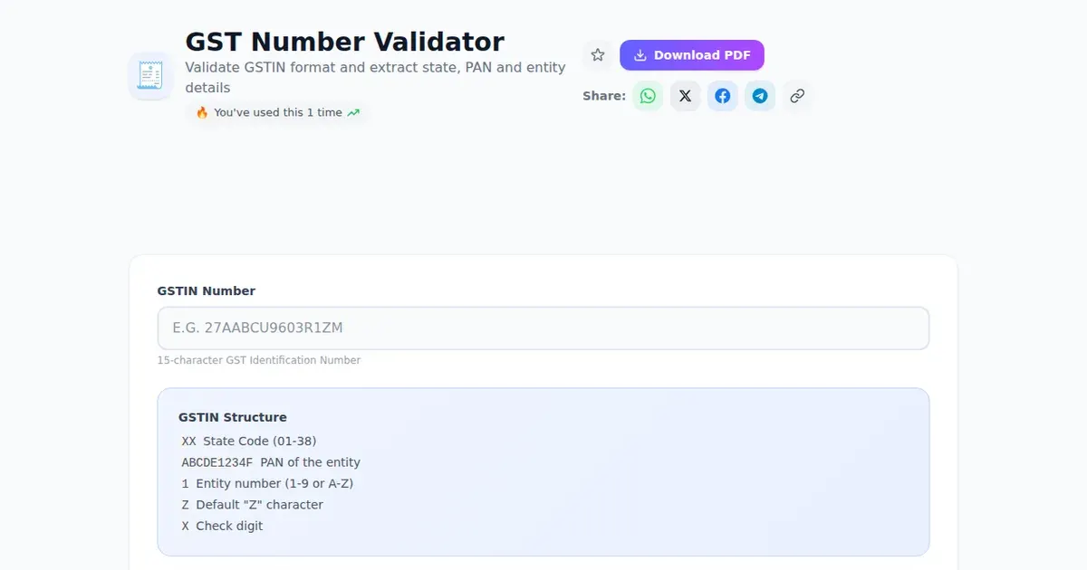 GST Number Validator comparison — SabTools vs other free Indian tools (2026)