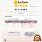 Automatic Gantt Chart, Project Tracker Google Sheets Template, Automated Project Timeline