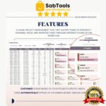 Kanban Board Template in Google Sheets, Task Tracker, Project Management Tracker Template, Automated Project Flow