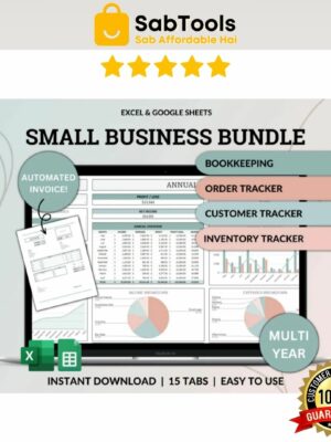 Automated Small Business Tracker System Bookkeeping Inventory Tracker Order Tracker Customer Tracker Sales Taxes