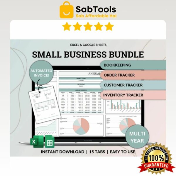 Automated Small Business Tracker System Bookkeeping Inventory Tracker Order Tracker Customer Tracker Sales Taxes