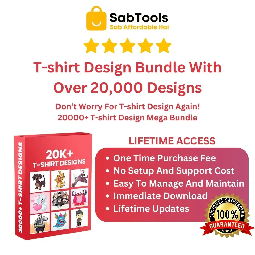 T-shirt Design Bundle With Over 20,000 Designs