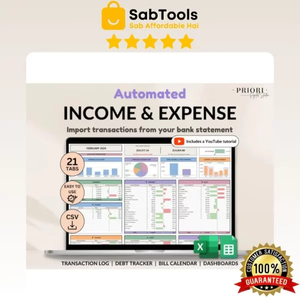 Automated Income and Expense Tracker Spreadsheet Monthly Debt Google Sheets Template Excel Spreadsheet Bank Statement