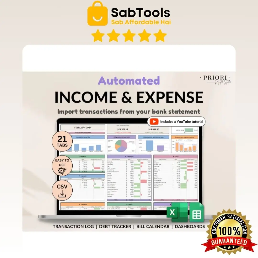 Automated Income and Expense Tracker Spreadsheet Monthly Debt Google Sheets Template Excel Spreadsheet Bank Statement